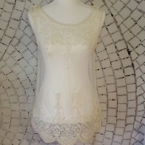 Lace Sheer Top M L